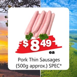 Pork Thin Sausages (500g approx.) SPEC* (Ea)