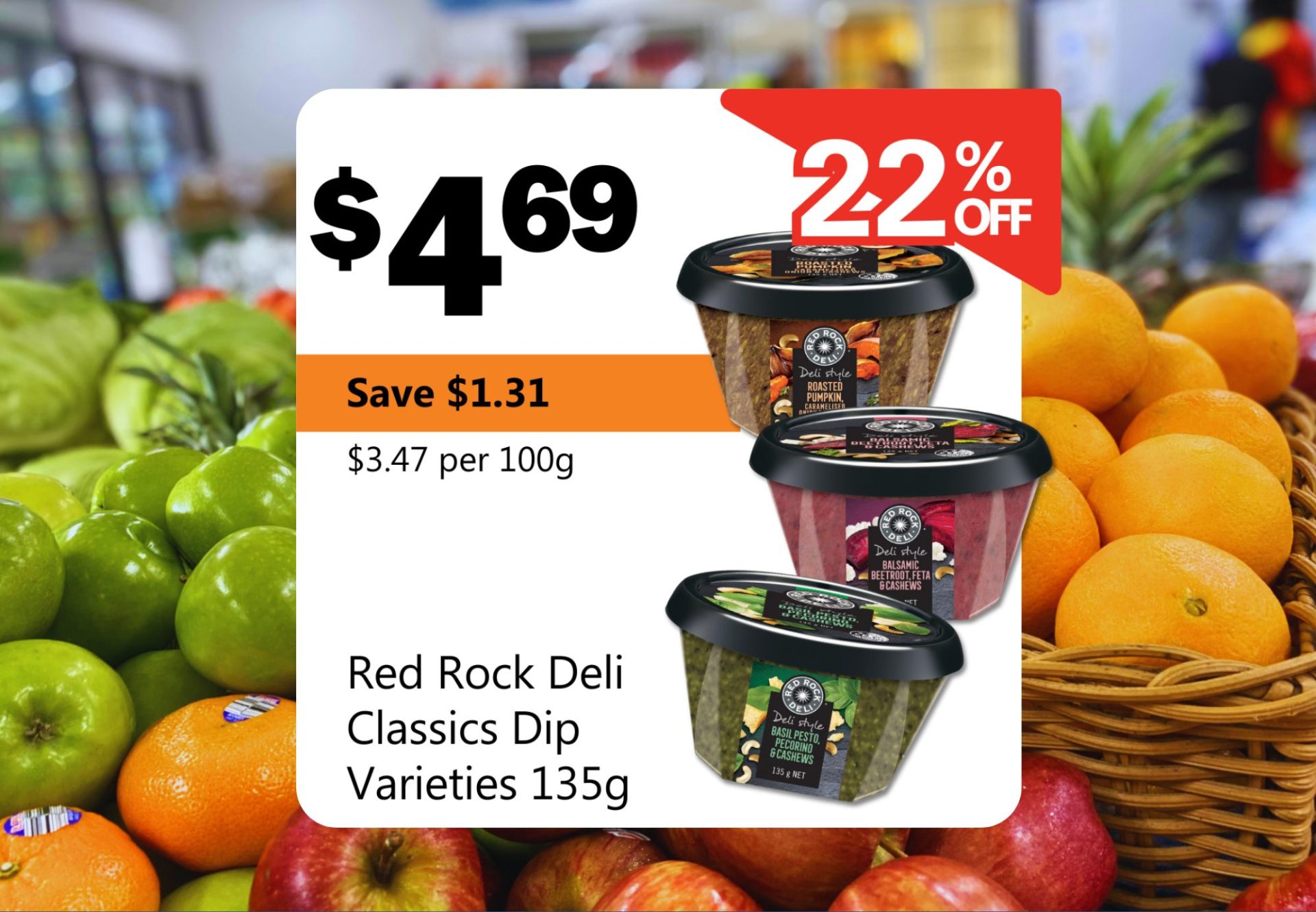 Red Rock Deli Classics Dip Varieties 135g