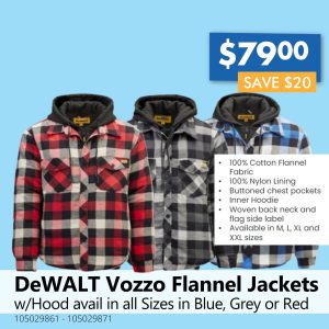DeWALT Vozzo Flannel Jackets