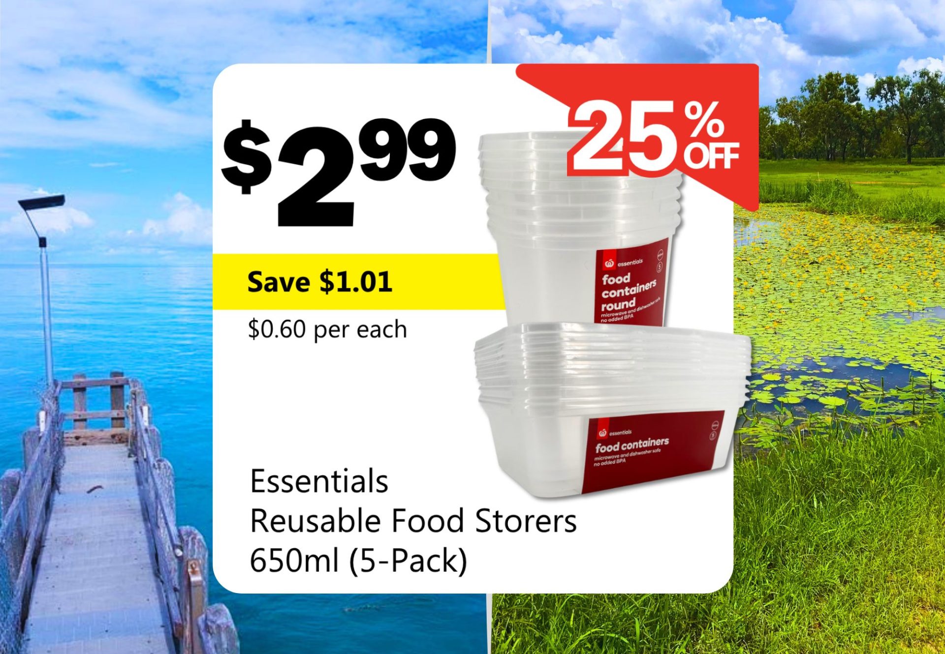 Essentials Reusable Food Storers 650ml (5-Pack)