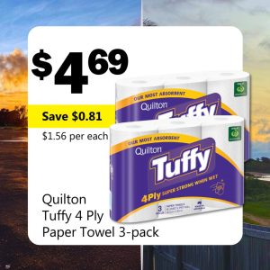 Quilton Tuffy 4 Ply Paper Towel 3-pack