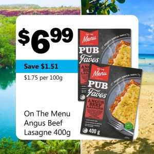 On The Menu Angus Beef Lasagne 400g