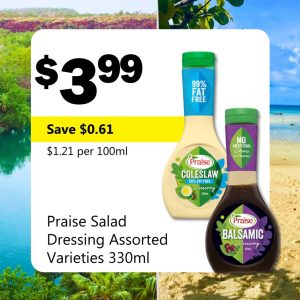 Praise Salad Dressing Assorted Varieties 330ml