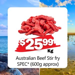 Australian Beef Stir fry SPEC* (600g approx)