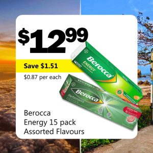 Berocca Energy 15 pack Assorted Flavours