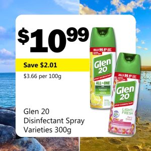 Glen 20 Disinfectant Spray Varieties 300g