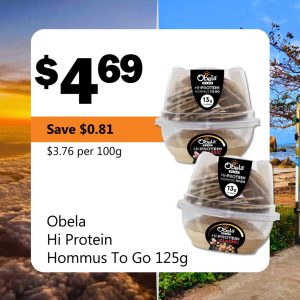 Obela Hi Protein Hommus To Go 125g