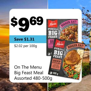 On The Menu Big Feast Meal Assorted 480-500g