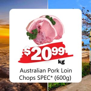 Australian Pork Loin Chops SPEC* (Kg) (600g)