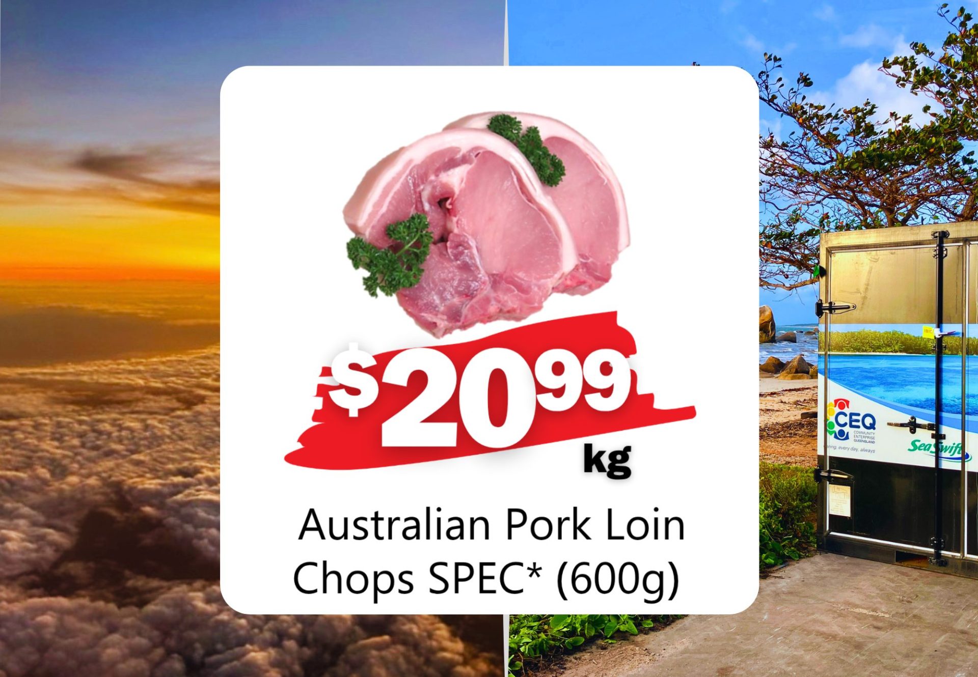 Australian Pork Loin Chops SPEC* (Kg) (600g)