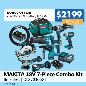 MAKITA 18V 7-Piece Combo Kit