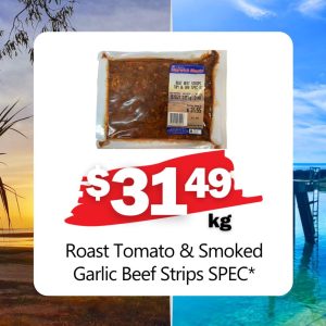 Roast Tomato & Smoked Garlic Beef Strips SPEC* (Kg)
