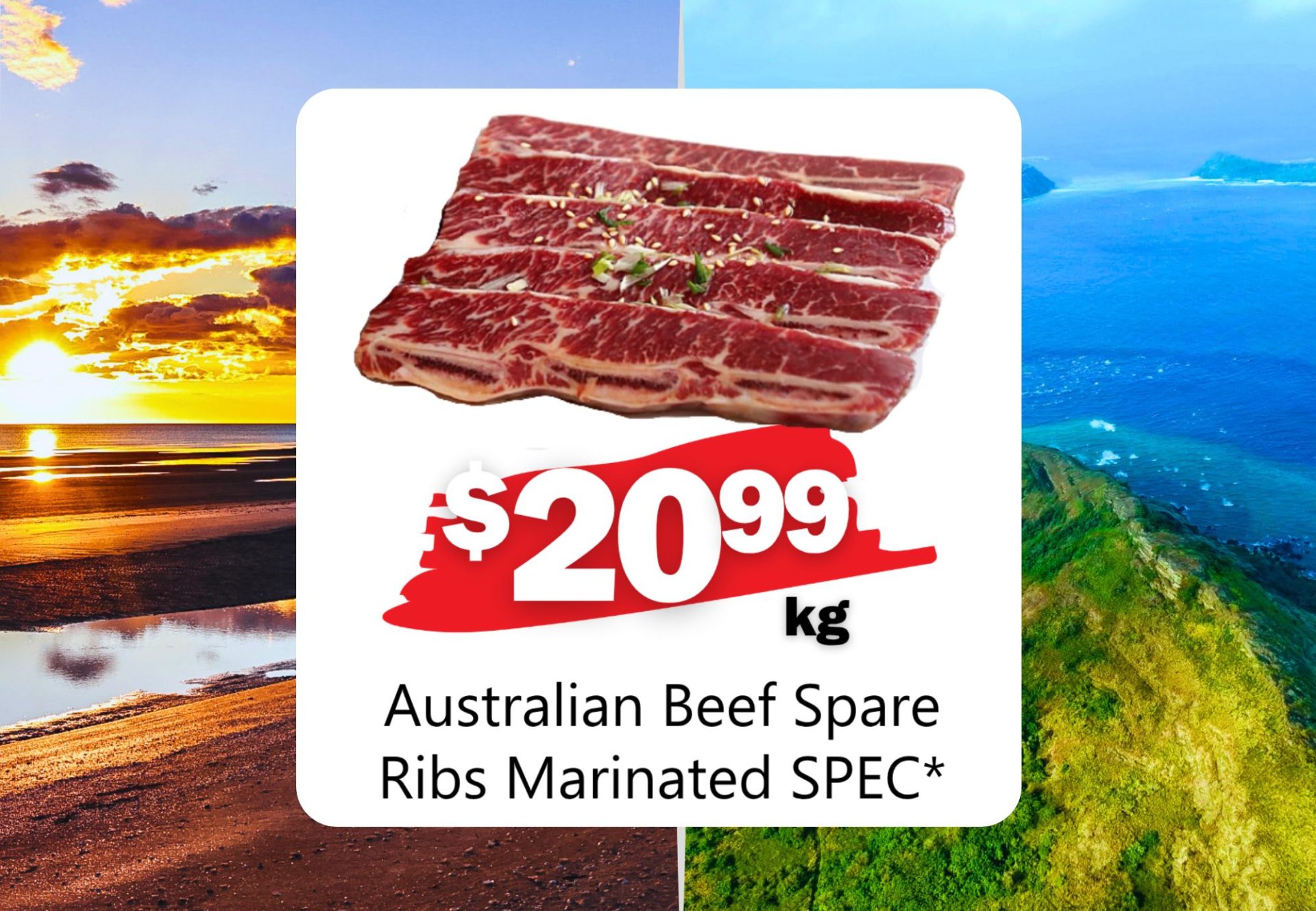 Australian Beef Spare Ribs Marinated SPEC*