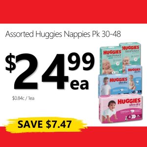 Assorted Huggies Nappies Packs (30-48)