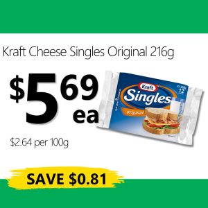 Kraft Cheese Singles 216g